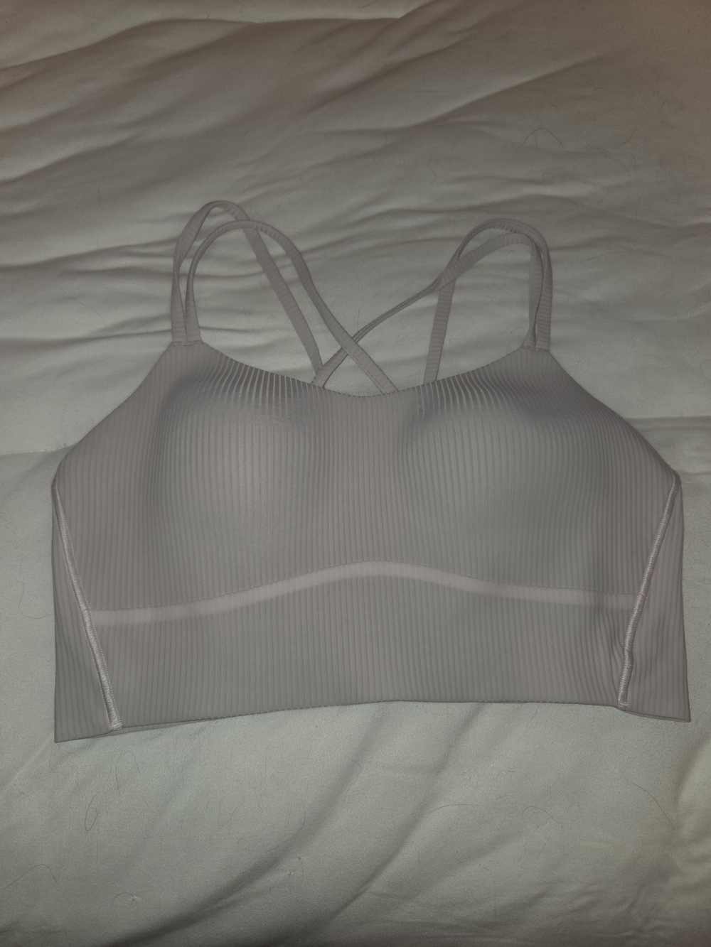 lululemon athletica Ribbed Double-Strap Bralette in Light Mauve